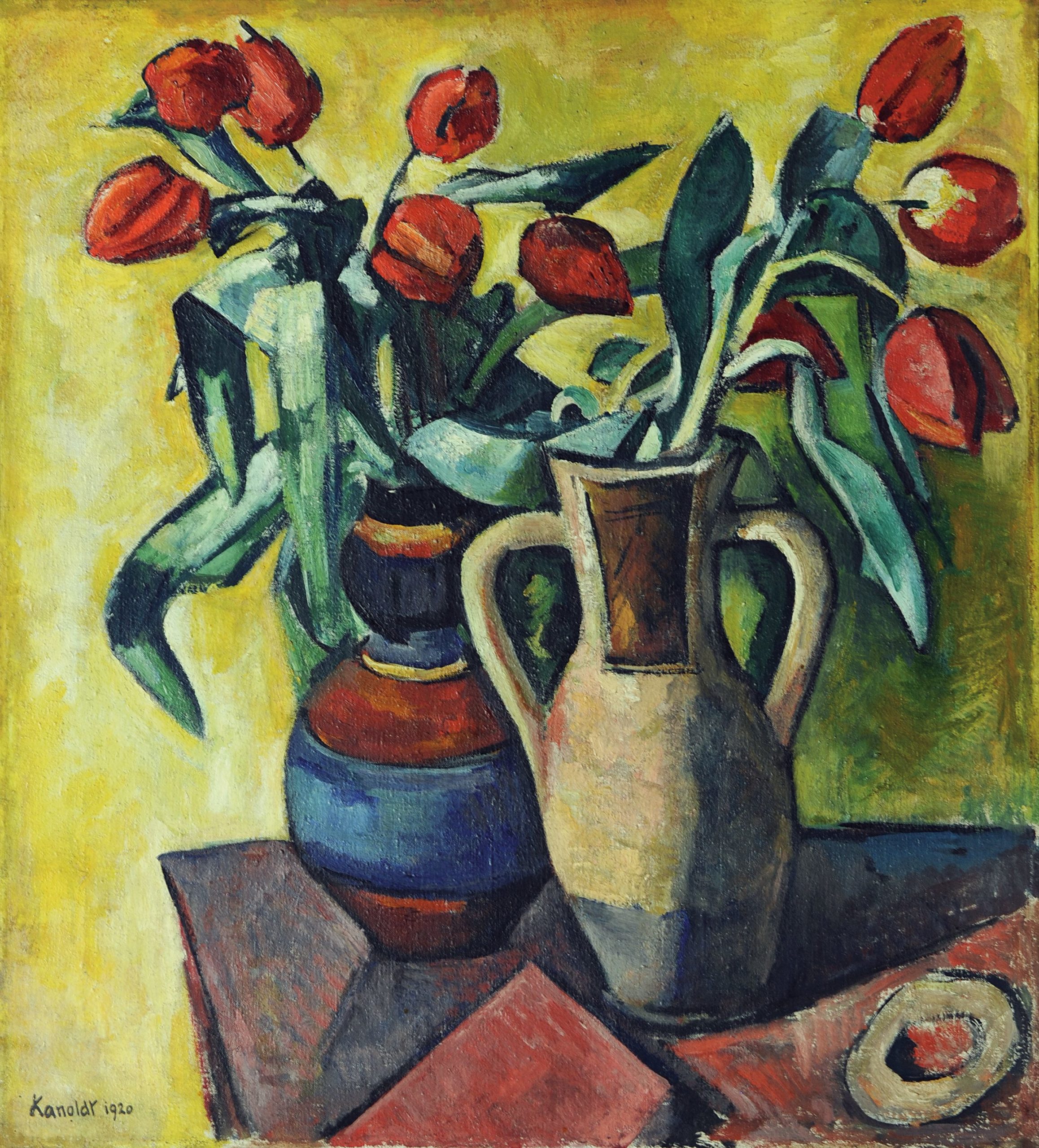 KanoldAlexander Kanoldt, Stilleben V Öl auf Leinen, signiert, datiert, bezeichnet, Werk-Nr. 121, 600 x 542 mm, 1920. © Galerie Nierendorft_Stilleben V