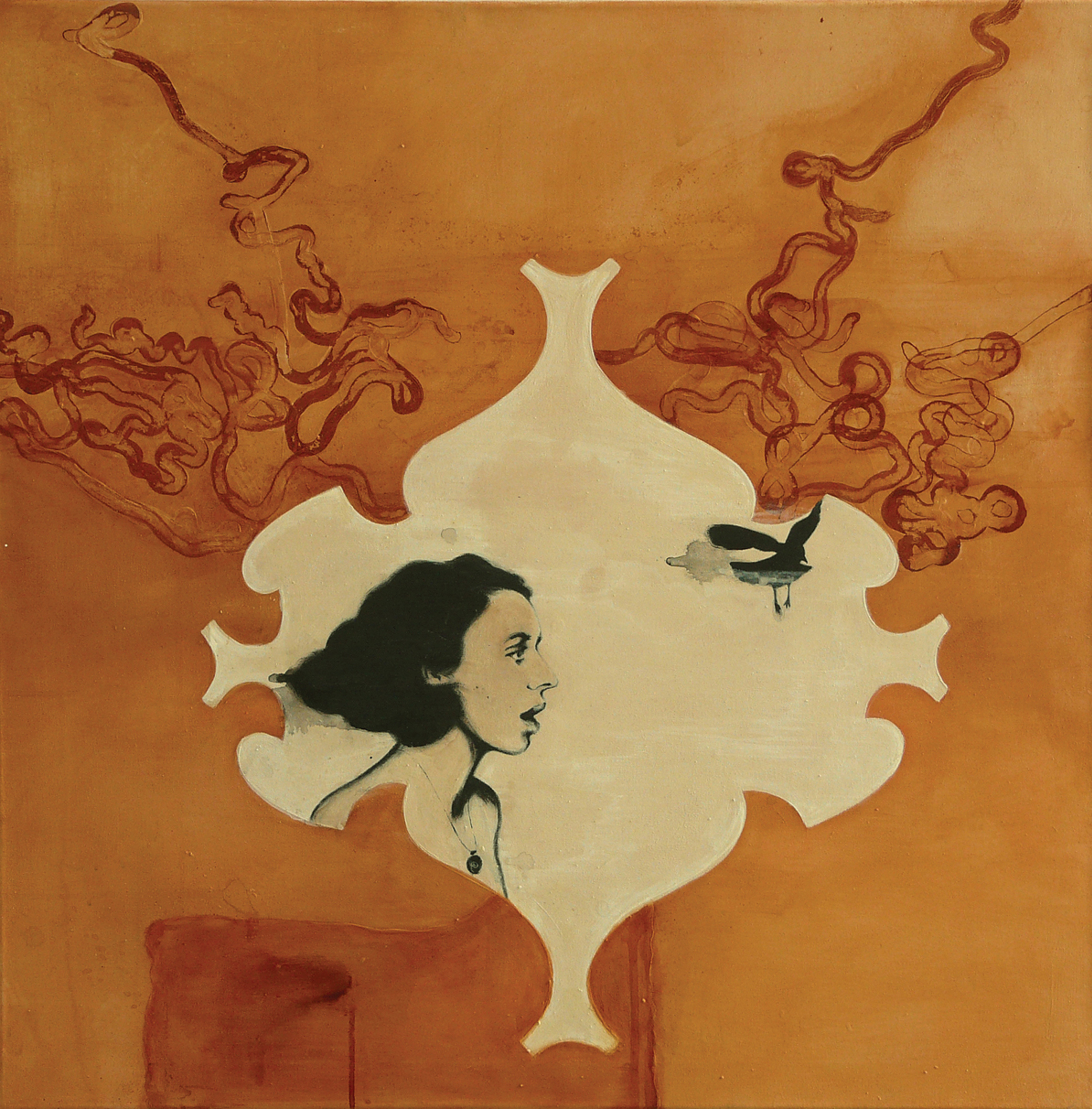 Clara Joris – „Fly“ 2010, Acryl auf Leinwand, 90 x 90 cm, Preis: 1.800 EUR